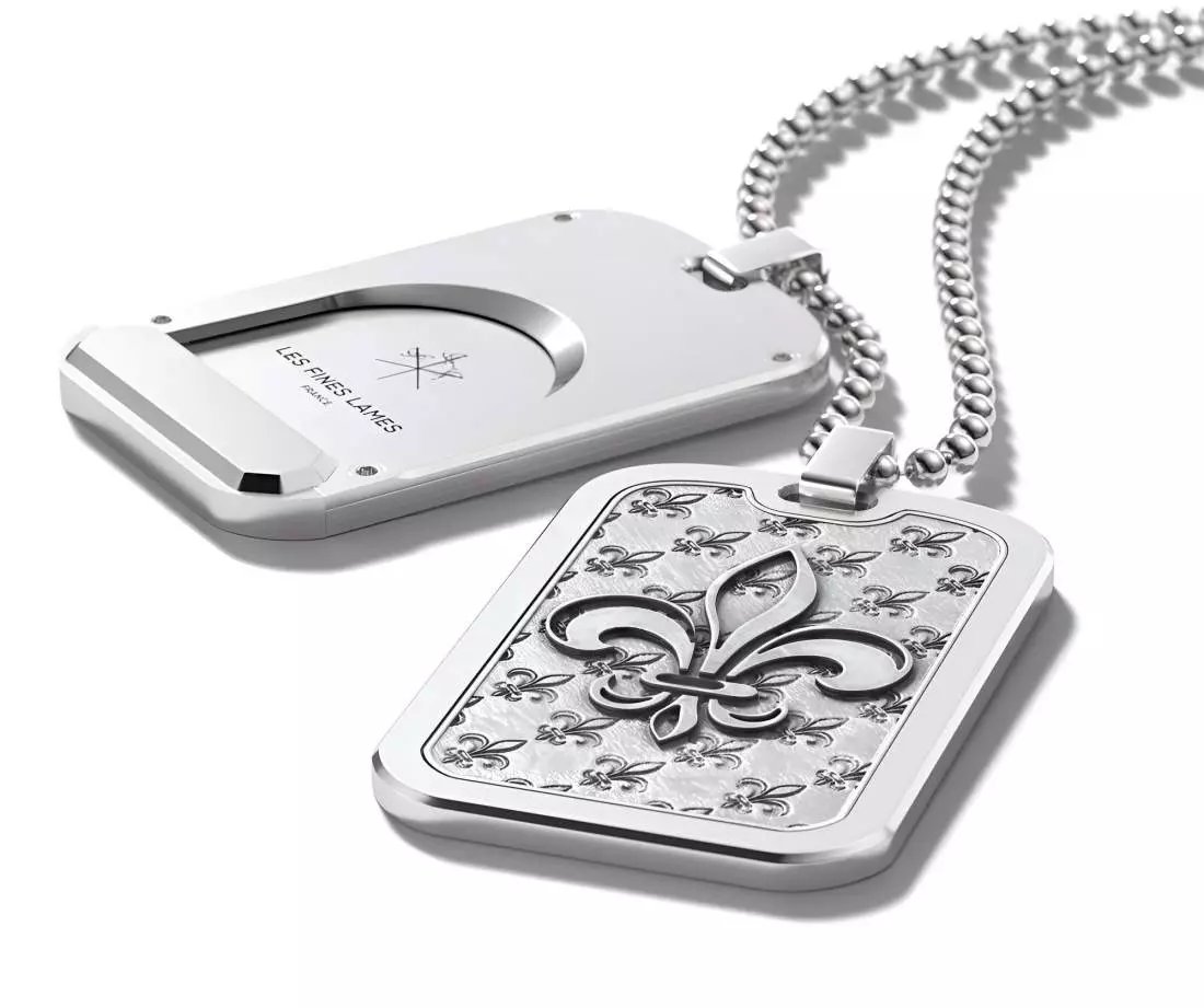 Produktbild: Les Fines Lames LE TAG T100 Fleur de Lys Silver liegend