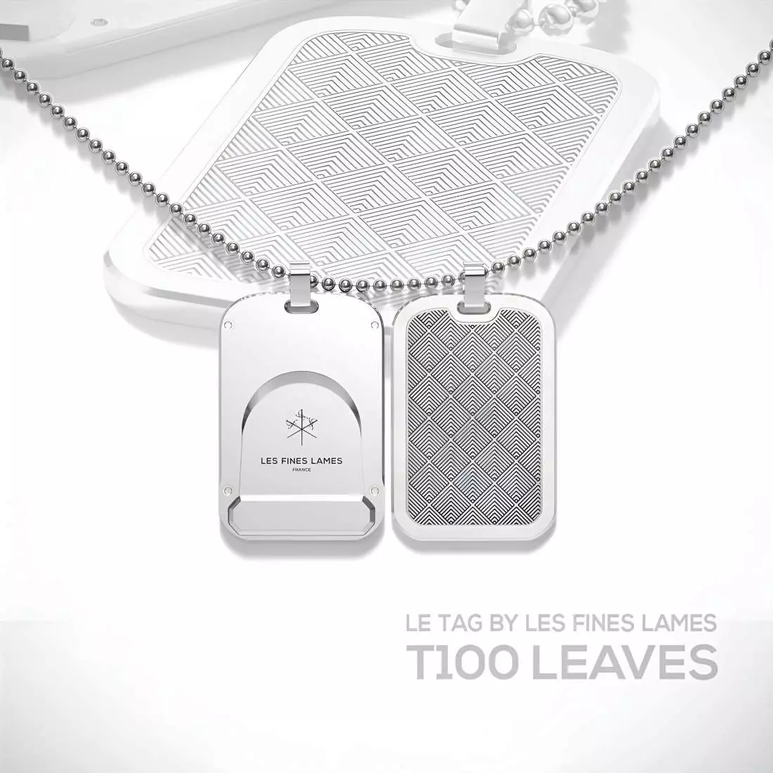 Produktbild: Les Fines Lames LE TAG T100 Leaves Silver Banner