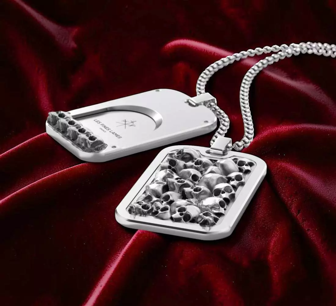 Produktbild: Les Fines Lames LE TAG T100 Omnia Vanitas Silver auf Samt