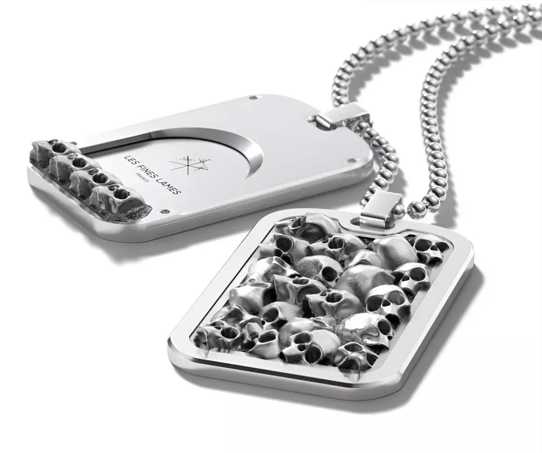 Produktbild: Les Fines Lames LE TAG T100 Omnia Vanitas Silver liegend