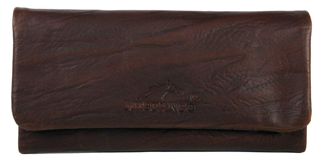 Produktbild: Mestango Waves Kalbsleder braun Tabaktasche Drehertasche Tabakbeutel