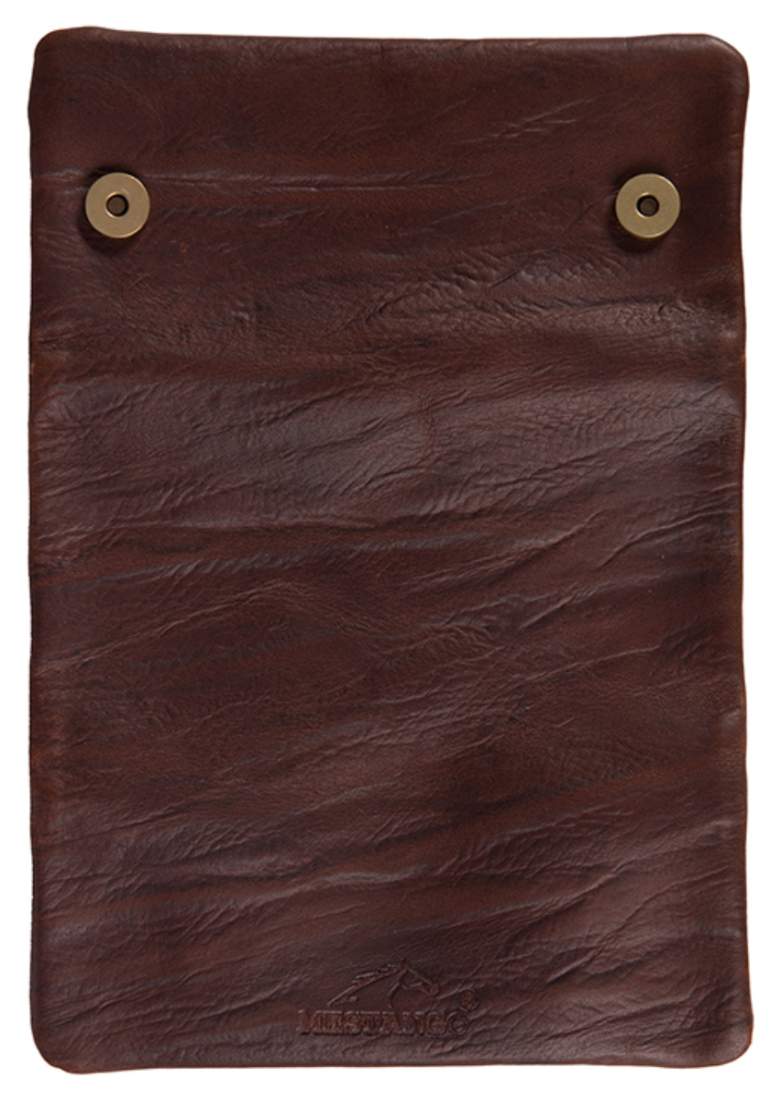 Produktbild: Mestango Waves Kalbsleder braun Tabaktasche Drehertasche Tabakbeutel