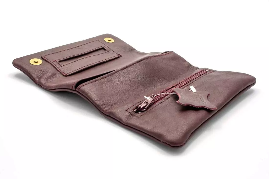 Produktbild: Mestango Frost in Leder rot 2016-4 Tabaktasche Drehertasche offen