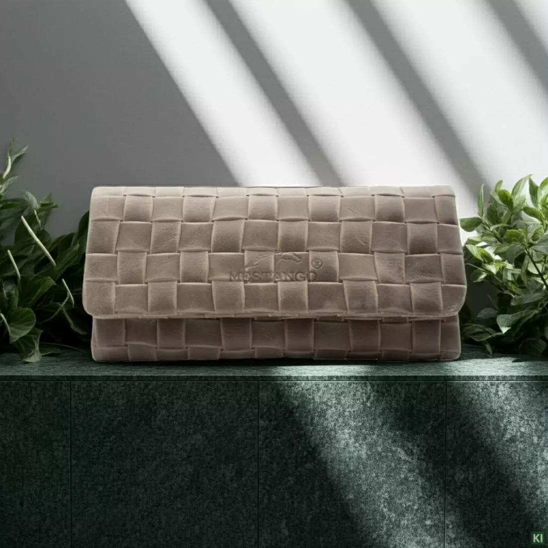 Produktbild: Mestango Blocks Kalbsleder hellbraun grün 2018-5 Tabaktasche