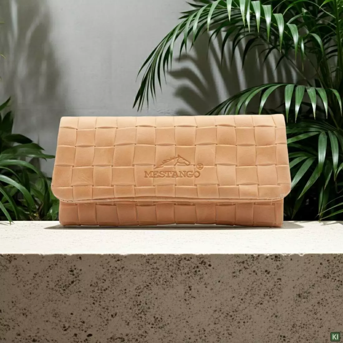 Produktbild: Mestango Blocks Kalbsleder hellbraun 2018-4 Tabaktasche