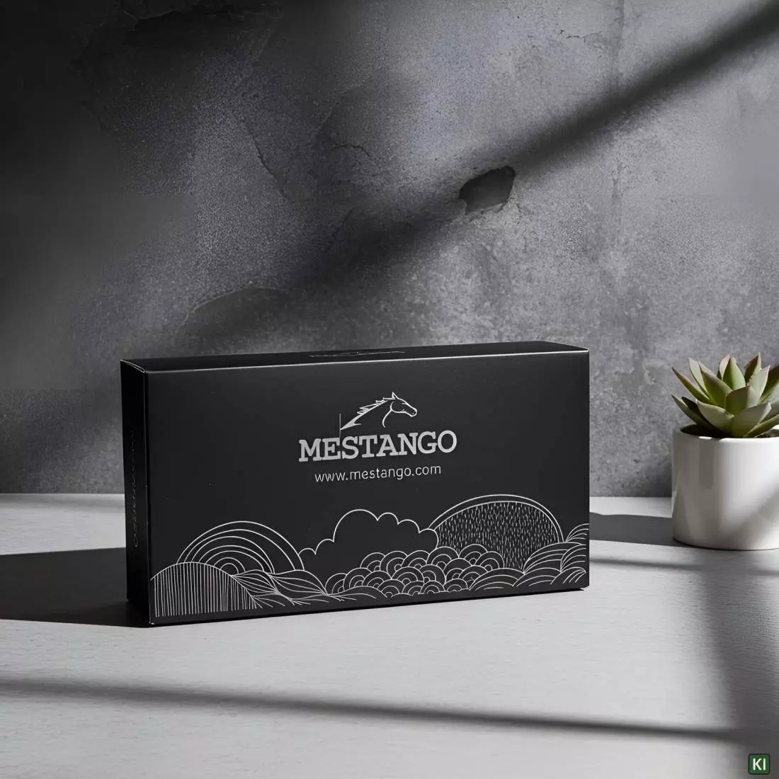 Produktbild: Mestango Verpackung schwarz modern