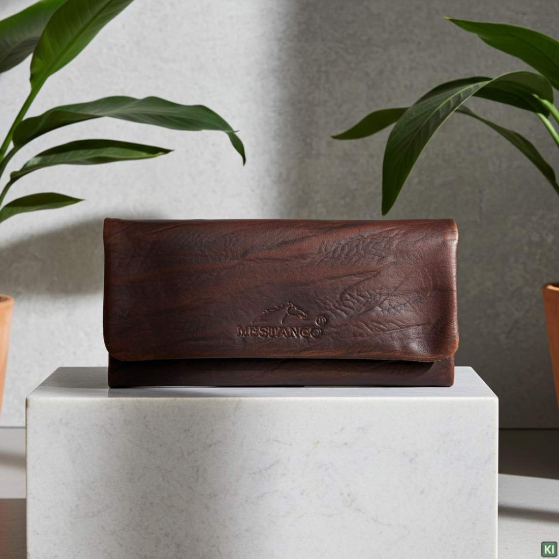 Produktbild: Mestango Waves Kalbsleder braun Tabaktasche
