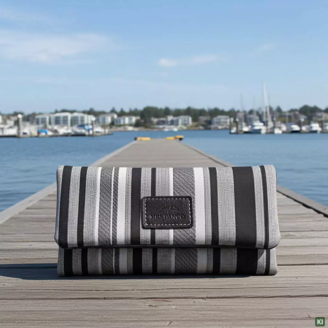 Produktbild: Mestango Yacht schwarz grau 1009-1 Tabaktasche