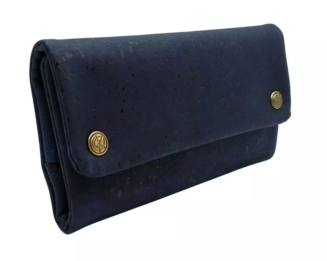 Produktbild: Original Kavatza Dark Blue Deluxe Kork blau TPC44CR Tabaktasche stehend