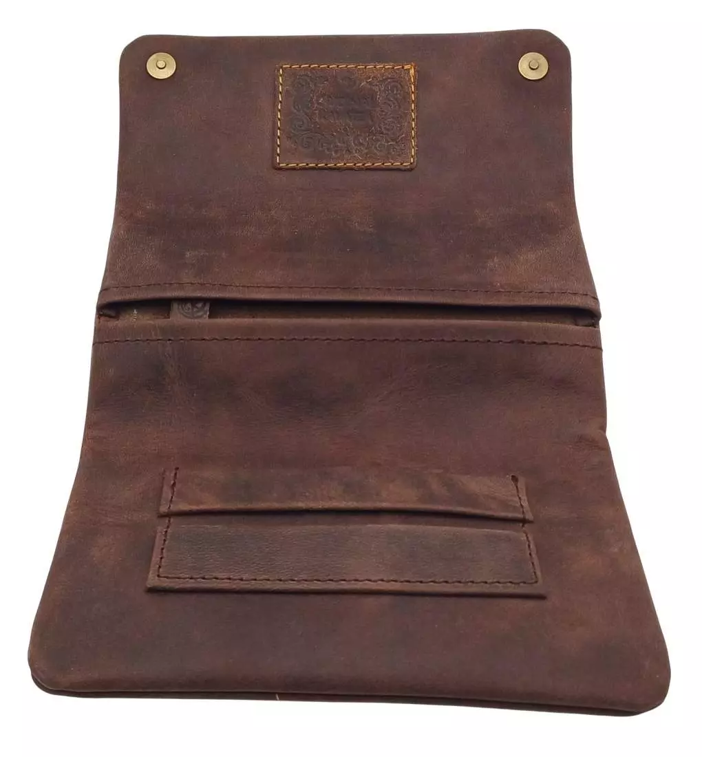 Produktbild: Original Kavatza Havana Dark Deluxe TP11CR Tabaktasche offen