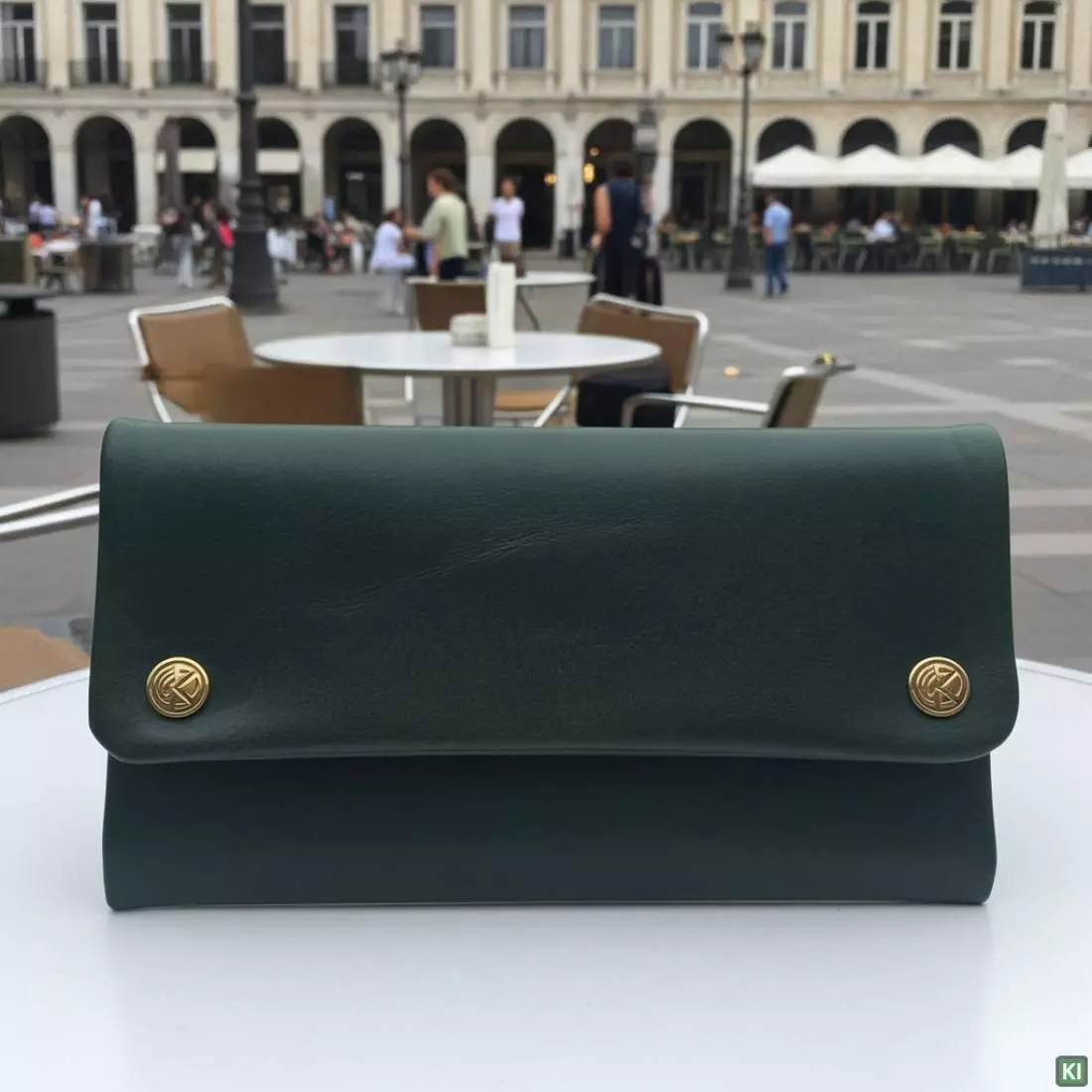 Produktbild: Original Kavatza Emerald Deluxe Leder dunkelgrün TP09CR auf einem Tisch