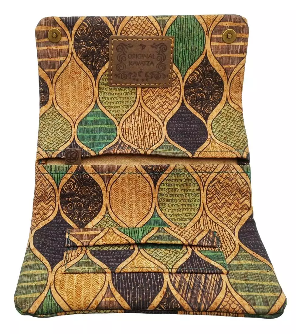 Produktbild: Original Kavatza Fitting Drops Deluxe Kork schwarz TPC47CR Tabaktasch offen