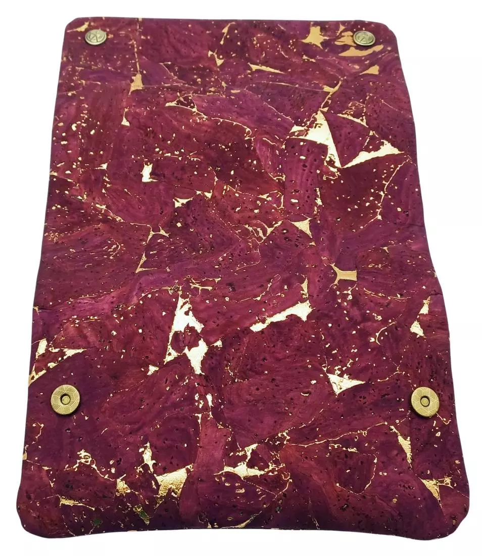 Produktbild: Original Kavatza Golden Bordeaux Deluxe Kork TPC66CR Tabaktasch offen außen