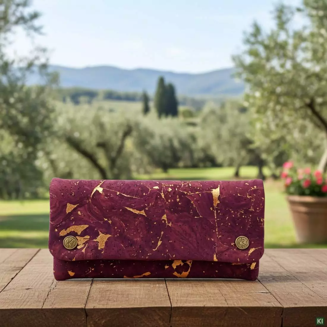 Produktbild: Original Kavatza Golden Bordeaux Deluxe Kork TPC66CR Tabaktasch im Freien