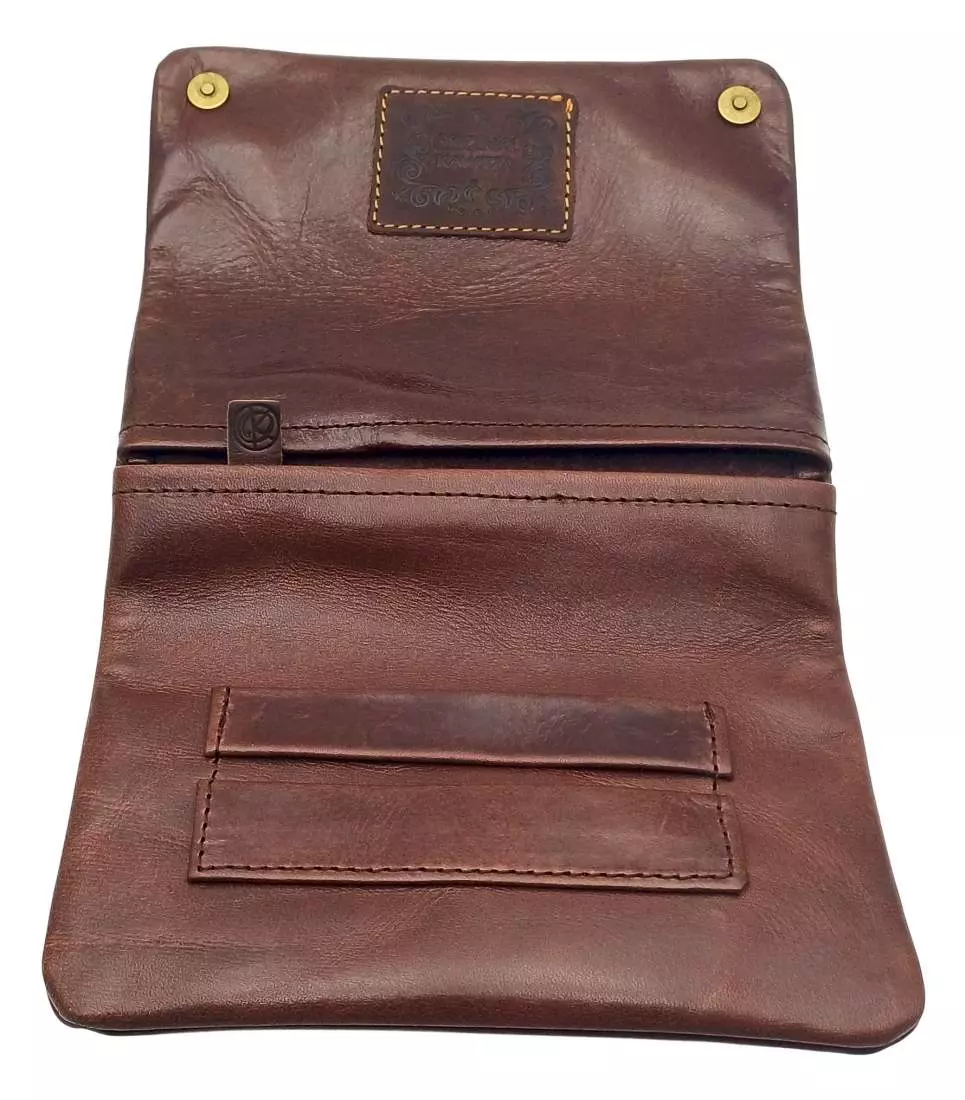 Produktbild: Original Kavatza Havana Dark Deluxe TP17CR Tabaktasche offen