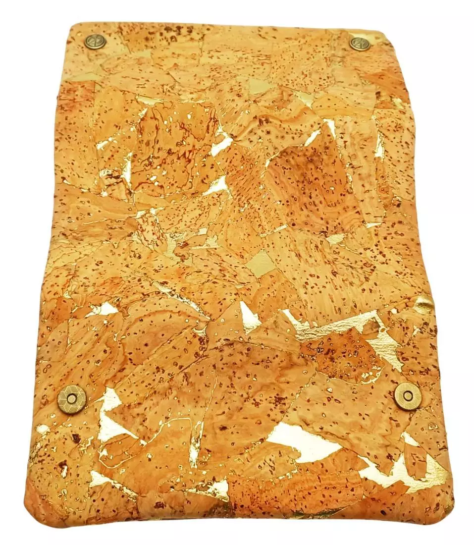 Produktbild: Original Kavatza Natur Gold Deluxe Kork TPC45CR Tabaktasche offen außen