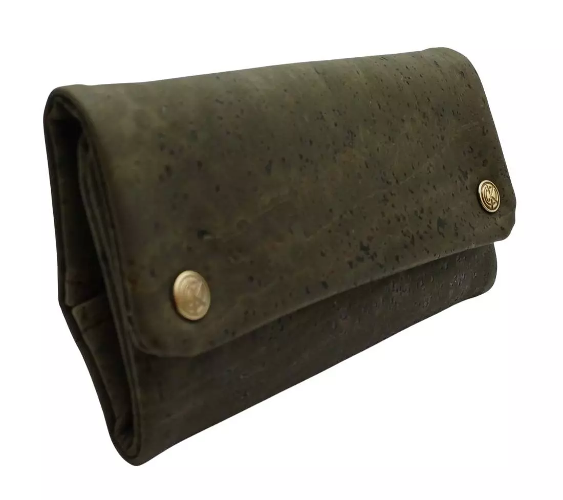 Produktbild: Original Kavatza Olive Deluxe Kork olivgrün TPC43CR Tabaktasche stehend