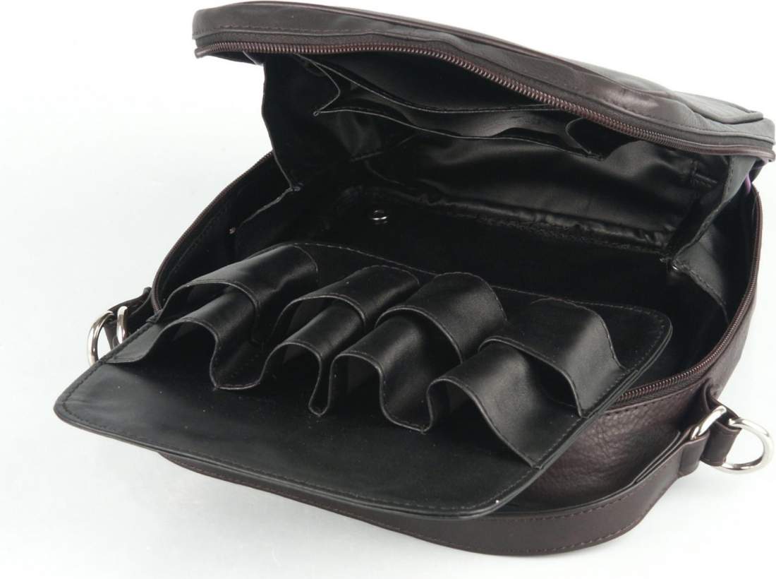 Produktbild: Pfeifentasche Leder schwarz 8 Pfeifen