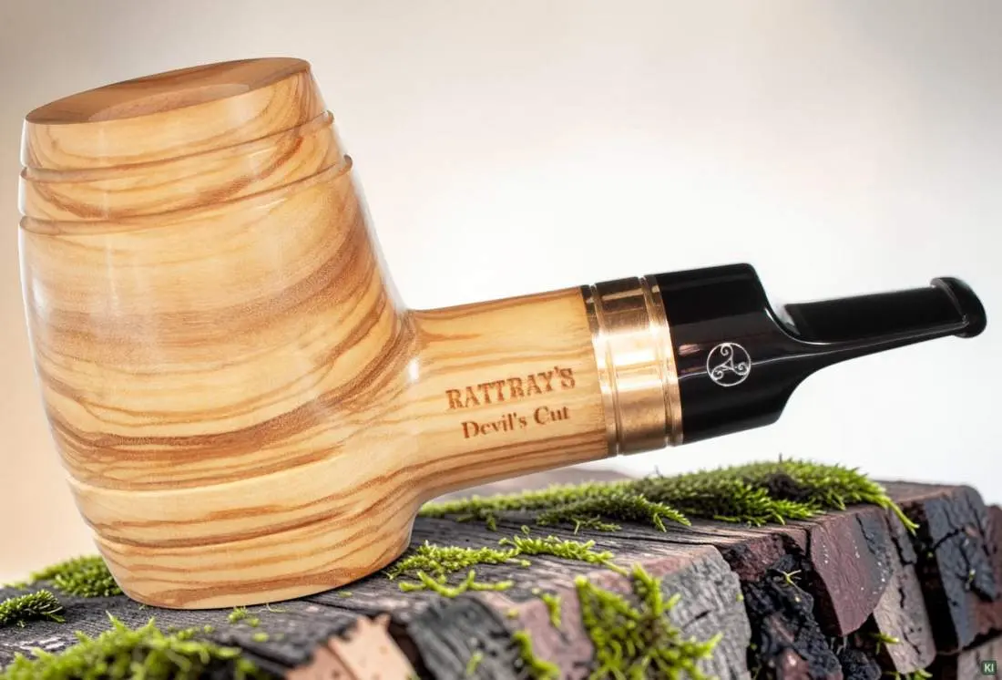 Produktbild: Rattray's Devil's Cut Olive Smooth Straight Barrel - Seitenansicht