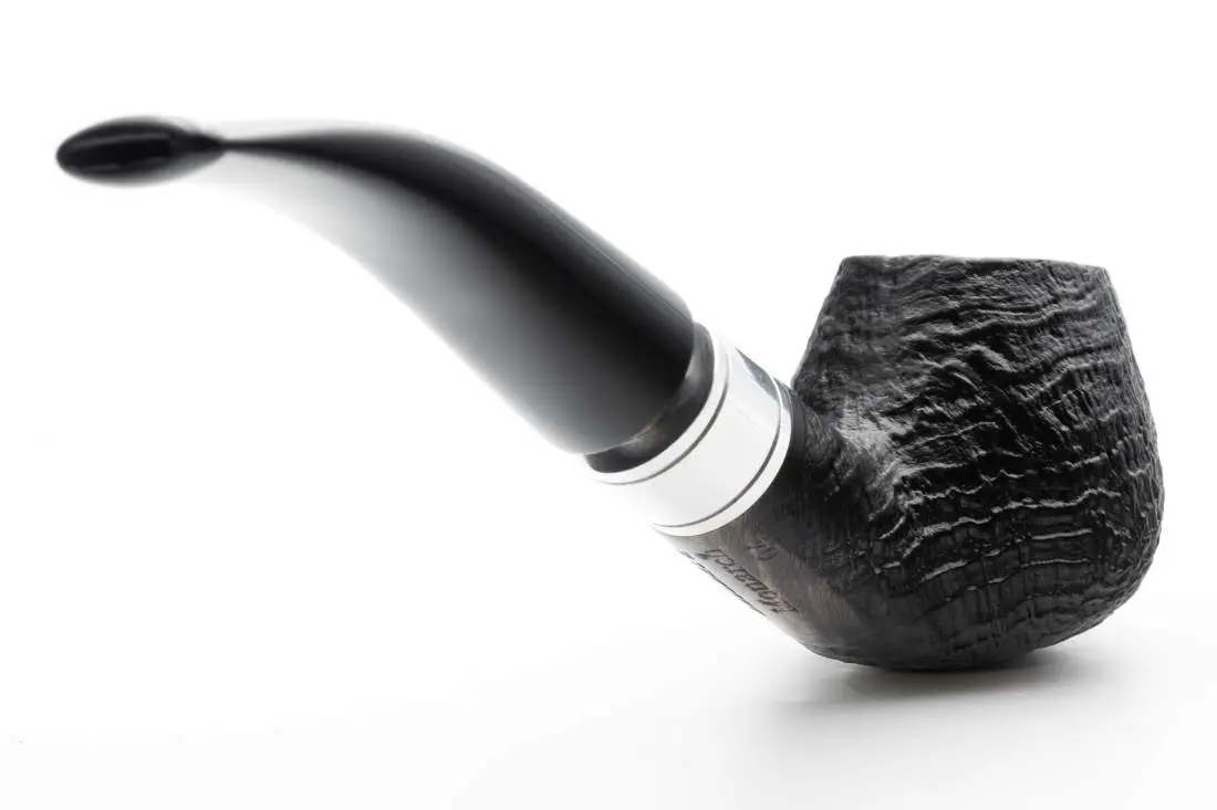 Produktbild: Rattray's Monarch Sandblast Black 4 Black Half-Bent Diplomat - Profilansicht
