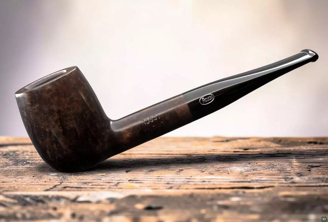 Produktbild: Rossi Pfeife Vulcano Black 128 auf einem Tisch