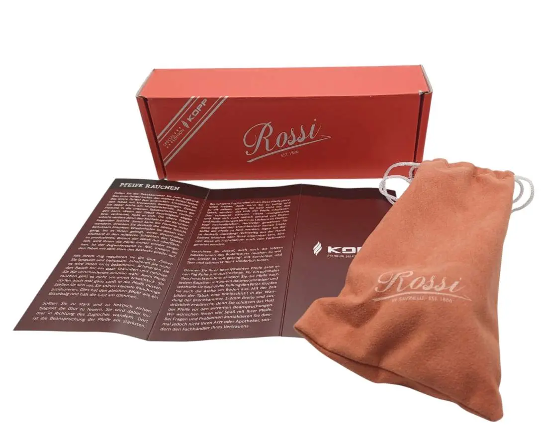 Produktbild: Rossi Vulcano Rustic 316 Half-Bent Pot - Verpackung & Zubehör