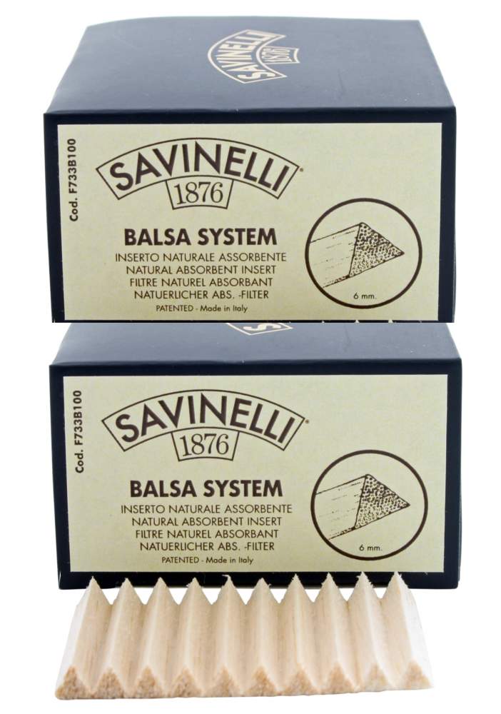 Pfeifenfilter Savinelli 6mm Balsaholz 200er