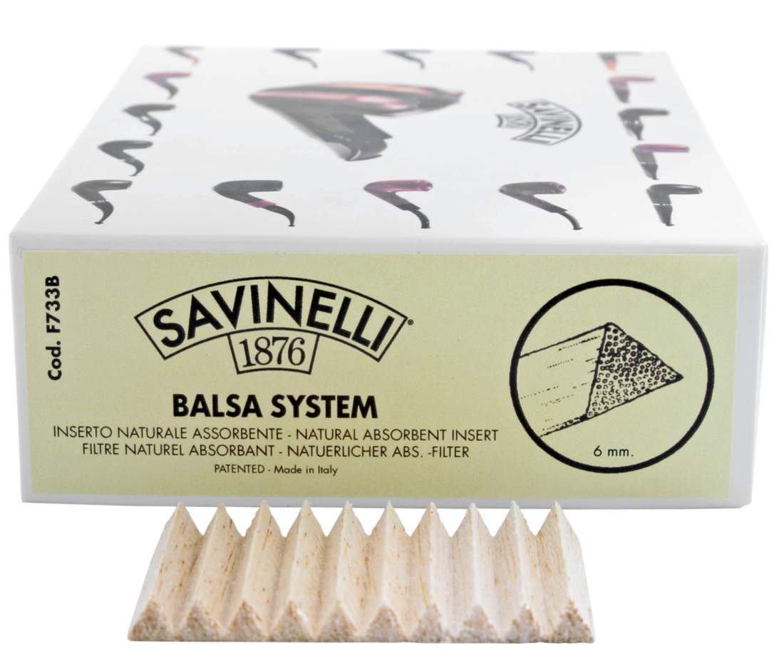 Produktbild: Pfeifenfilter Savinelli 6mm Balsaholz Maxibox