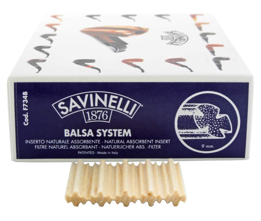 Pfeifenfilter Savinelli 9mm Balsaholz Maxibox