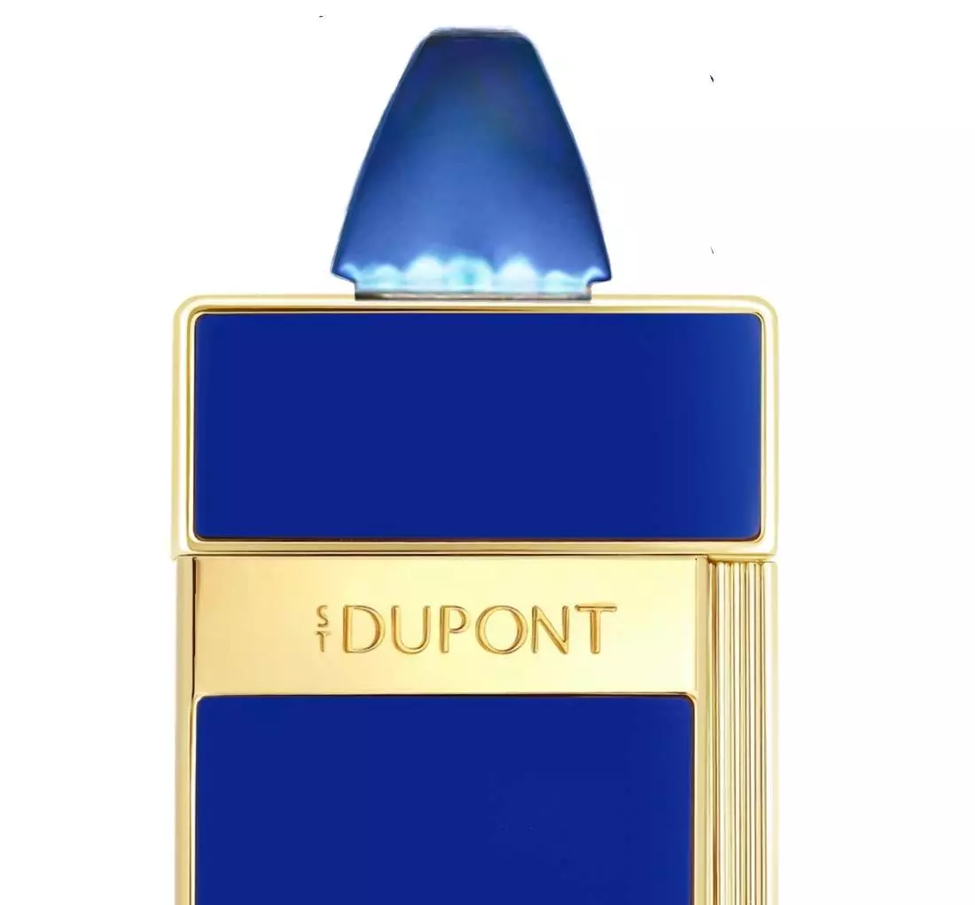 Artikelbild: S.T. Dupont Biggy blau gold Feuerzeug Flamme Produktbild: S.T. Dupont Biggy blau gold Feuerzeug Flamme