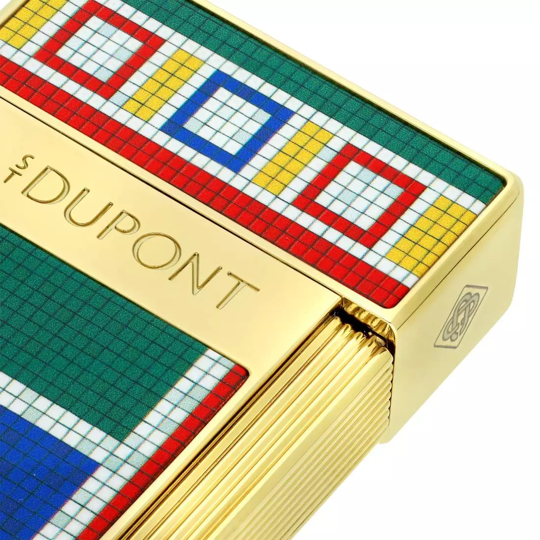 Produktbild: S.T. Dupont Biggy Casablanca Mosaik gold Feuerzeug Ausschnitt