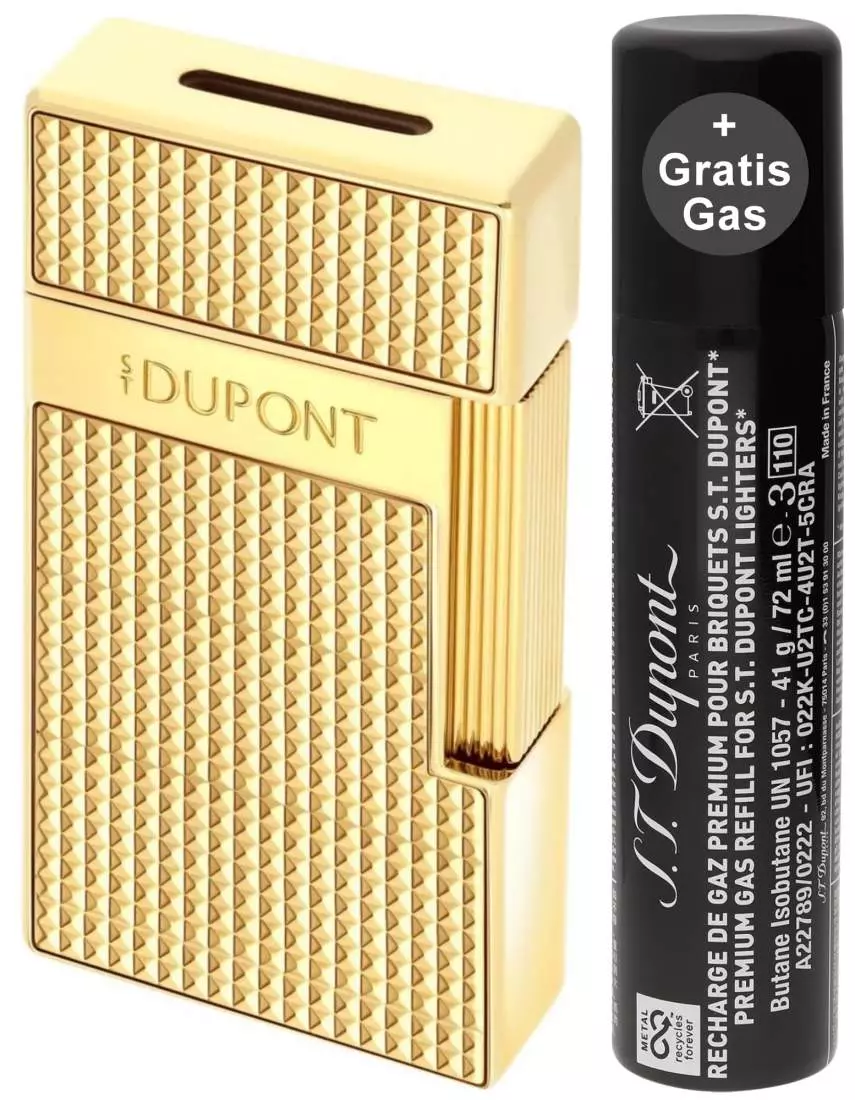 Artikelbild: S.T. Dupont Biggy gold Diamond Head Feuerzeug 025209 Produktbild: S.T. Dupont Biggy gold Diamond Head Feuerzeug 025209