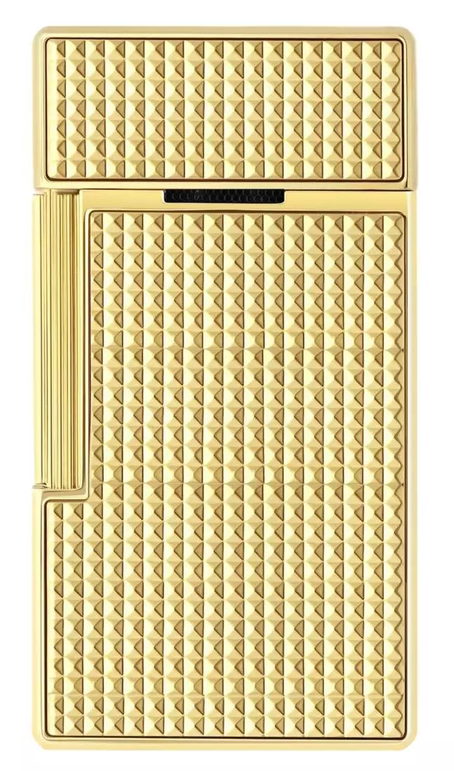 Artikelbild: S.T. Dupont Biggy gold Diamond Head Feuerzeug hinten Produktbild: S.T. Dupont Biggy gold Diamond Head Feuerzeug hinten