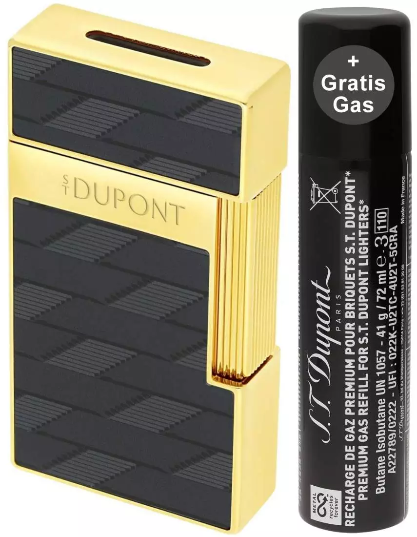 Artikelbild: S.T. Dupont Biggy schwarz gold Feuerzeug 025079 Produktbild: S.T. Dupont Biggy schwarz gold Feuerzeug 025079