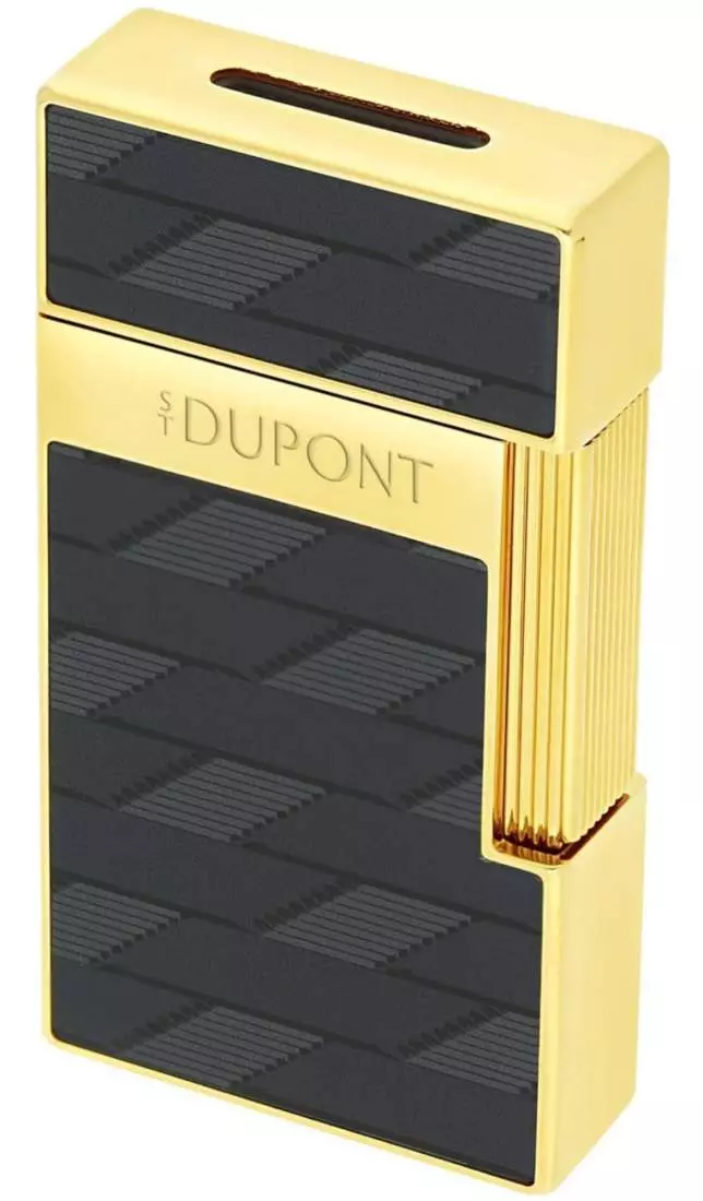 Artikelbild: S.T. Dupont Biggy Monogramm schwarz gold Feuerzeug Produktbild: S.T. Dupont Biggy Monogramm schwarz gold Feuerzeug