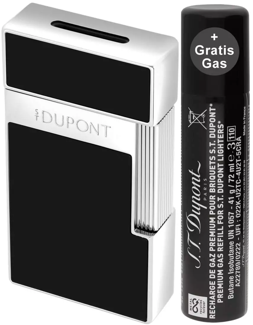 Artikelbild: S.T. Dupont Biggy schwarz chrom Feuerzeug 025225 Produktbild: S.T. Dupont Biggy schwarz chrom Feuerzeug 025225
