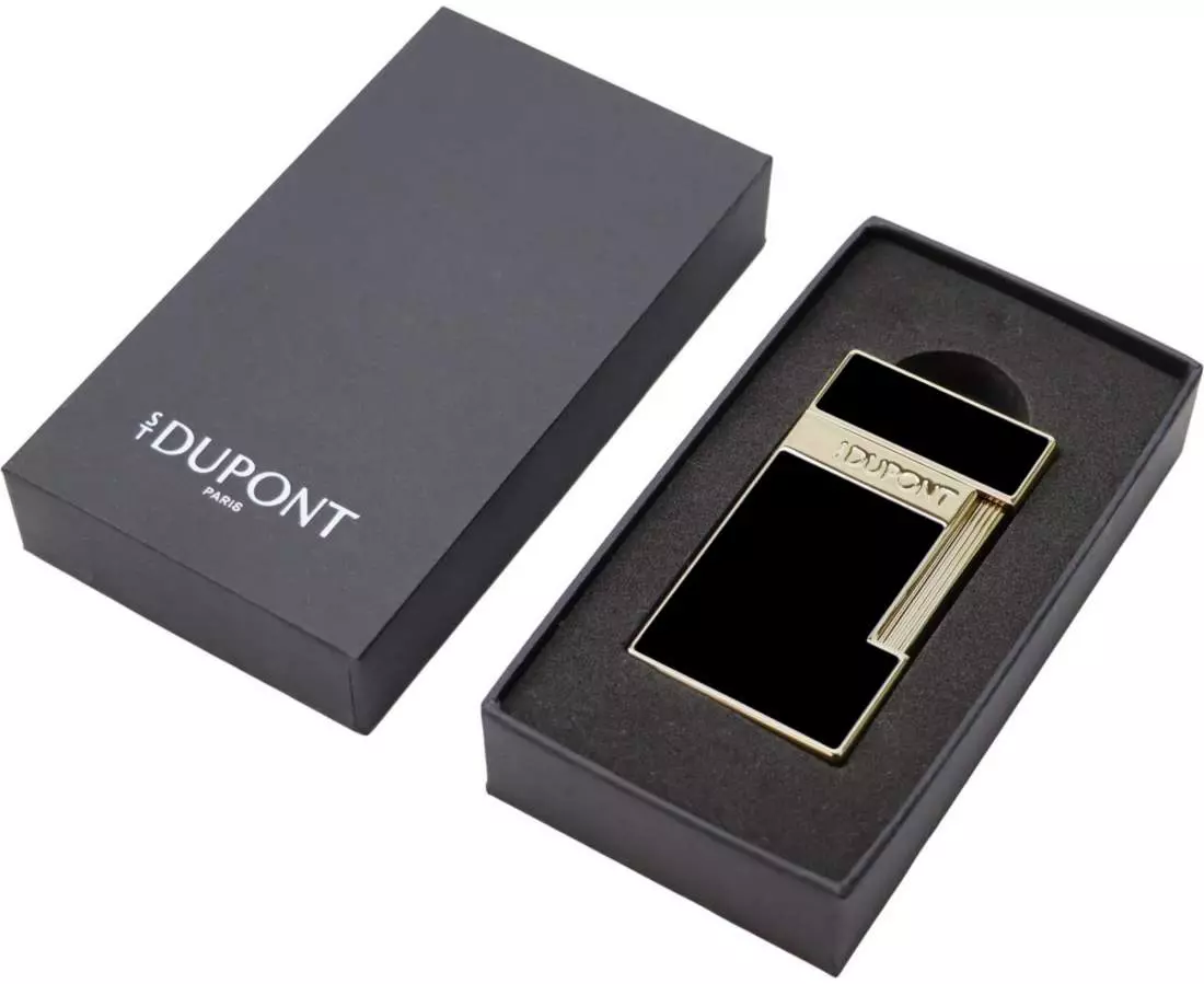 Artikelbild: S.T. Dupont Biggy schwarz chrom Feuerzeug Verpackung Produktbild: S.T. Dupont Biggy schwarz chrom Feuerzeug Verpackung