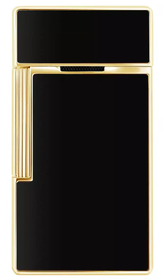 Artikelbild: S.T. Dupont Biggy schwarz gold Feuerzeug hinten Produktbild: S.T. Dupont Biggy schwarz gold Feuerzeug hinten