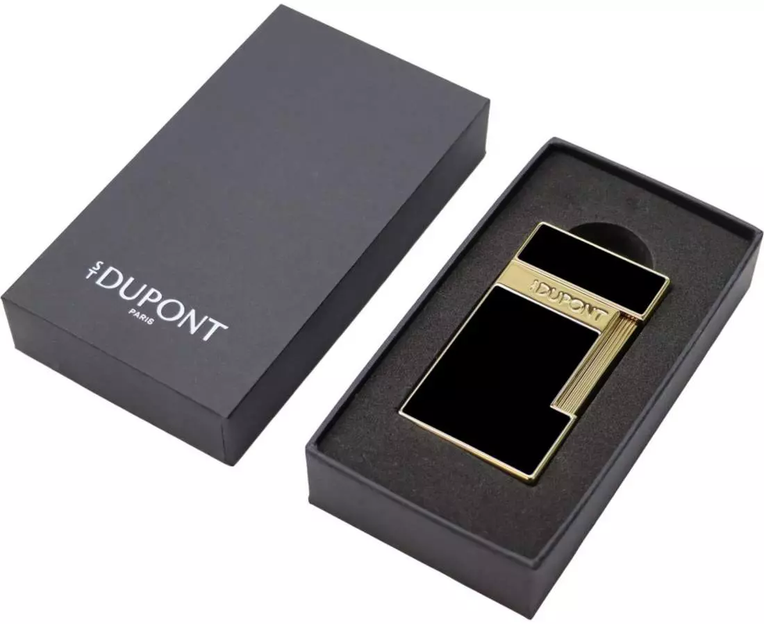 Artikelbild: S.T. Dupont Biggy schwarz gold Feuerzeug Verpackung Produktbild: S.T. Dupont Biggy schwarz gold Feuerzeug Verpackung