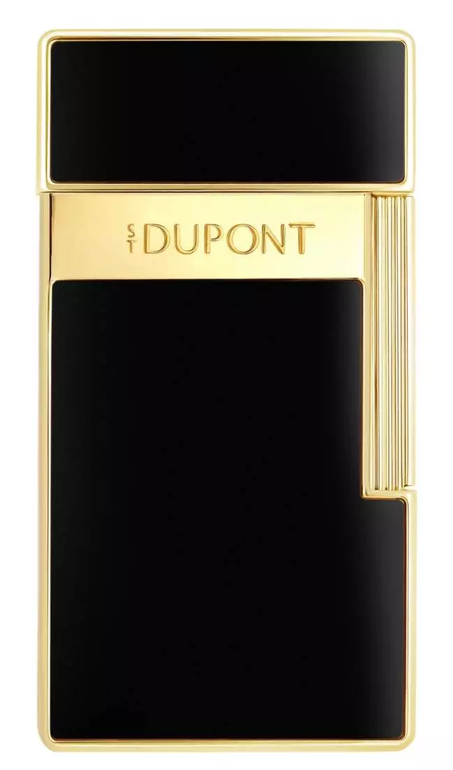 Artikelbild: S.T. Dupont Biggy schwarz gold Feuerzeug vorne Produktbild: S.T. Dupont Biggy schwarz gold Feuerzeug vorne