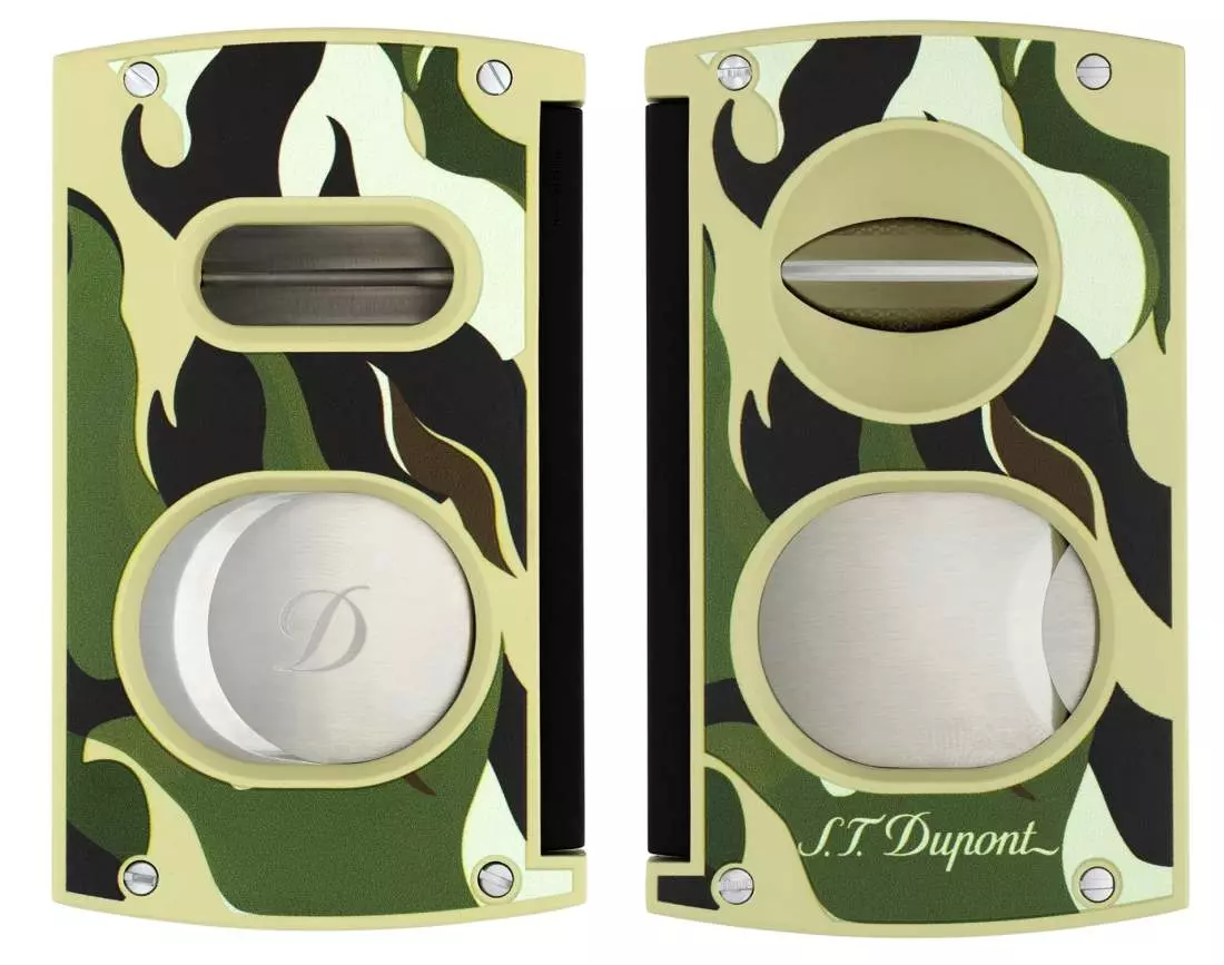 Produktbild: S.T. Dupont Camo Green 2-in-1 Cutter vorne und hinten