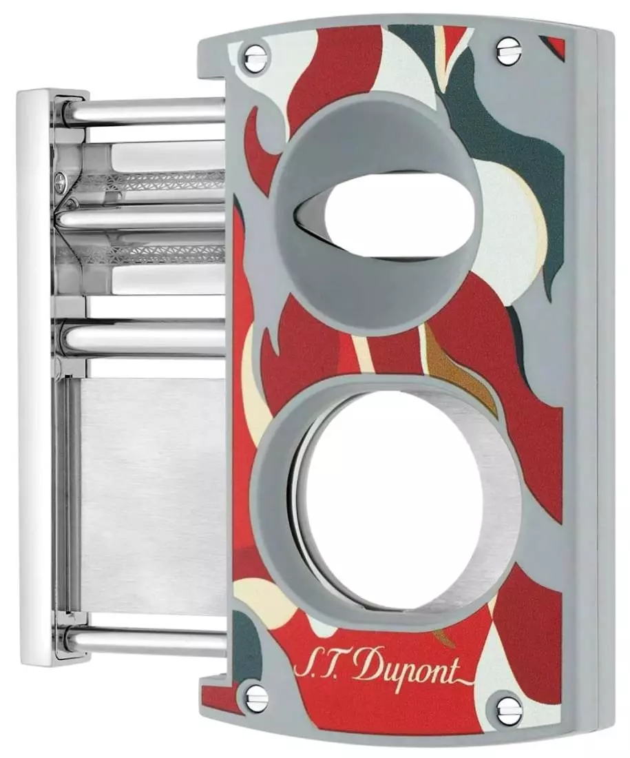 Produktbild: S.T. Dupont Camo Red 2-in-1 Cutter offen