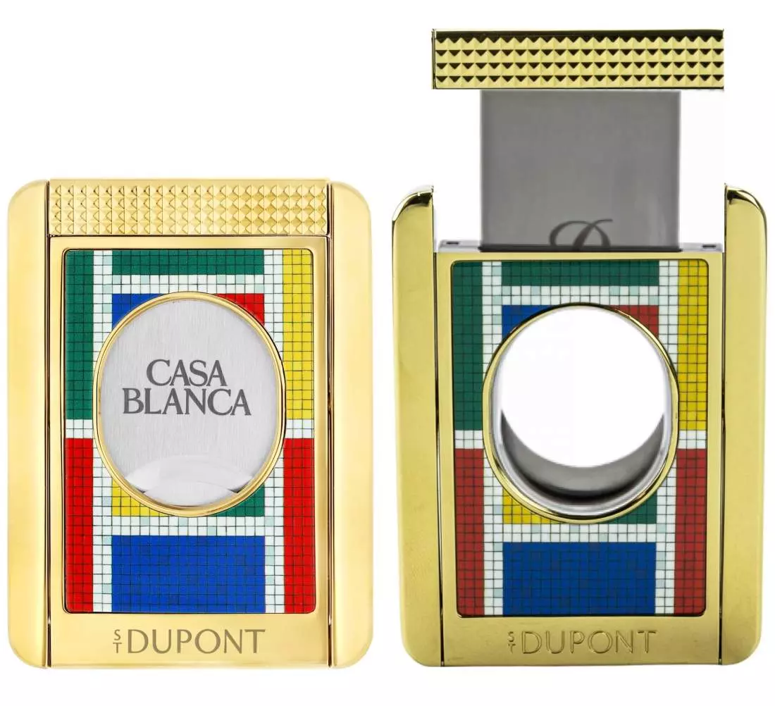 Produktbild: S.T. Dupont Casablanca Mosaik gold Stand Cutter zu & offen