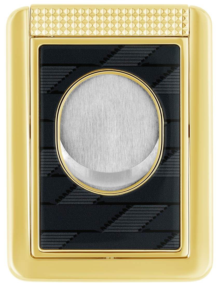 Produktbild: ST Dupont Zigarrencutter schwarz gold Heckansicht