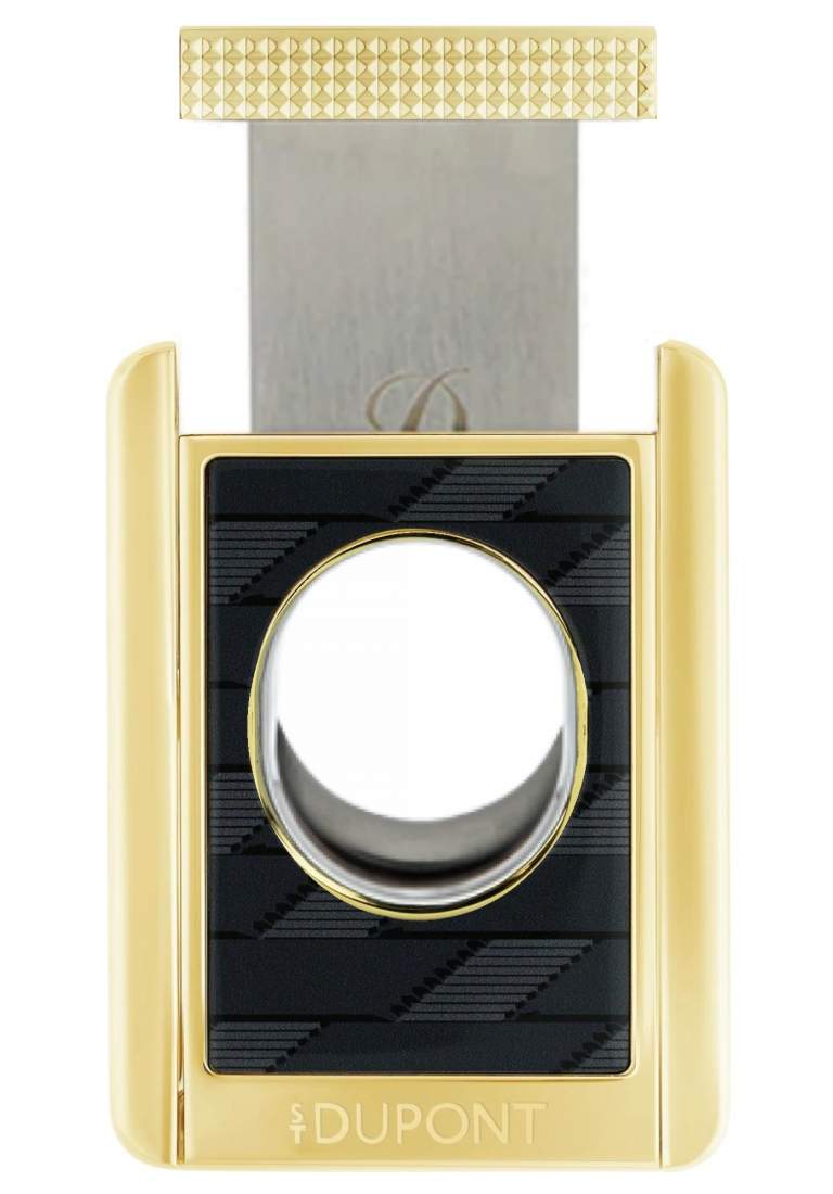 Produktbild: ST Dupont Zigarrencutter schwarz gold 003479 offen