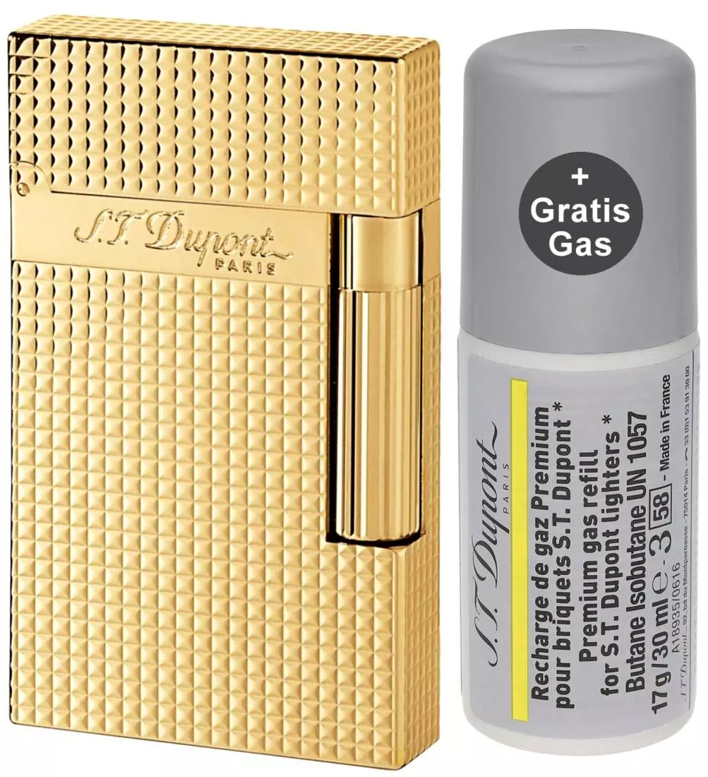 Produktbild: S.T. Dupont Feuerzeug Ligne 2 gold Carrè 16284