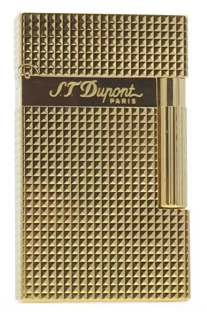 S.T. Dupont Feuerzeug Ligne 2 vergoldet Carrè 16284