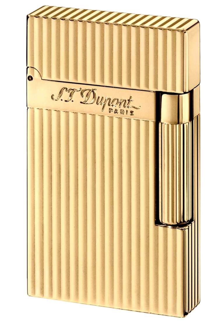 Produktbild: S.T. Dupont Feuerzeug Ligne 2 gold längsgestreift 16827