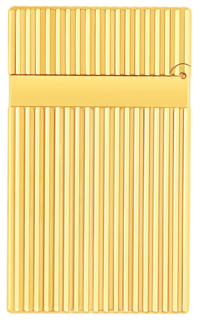 Produktbild: S.T. Dupont Feuerzeug Ligne 2 gold längsgestreift hinten