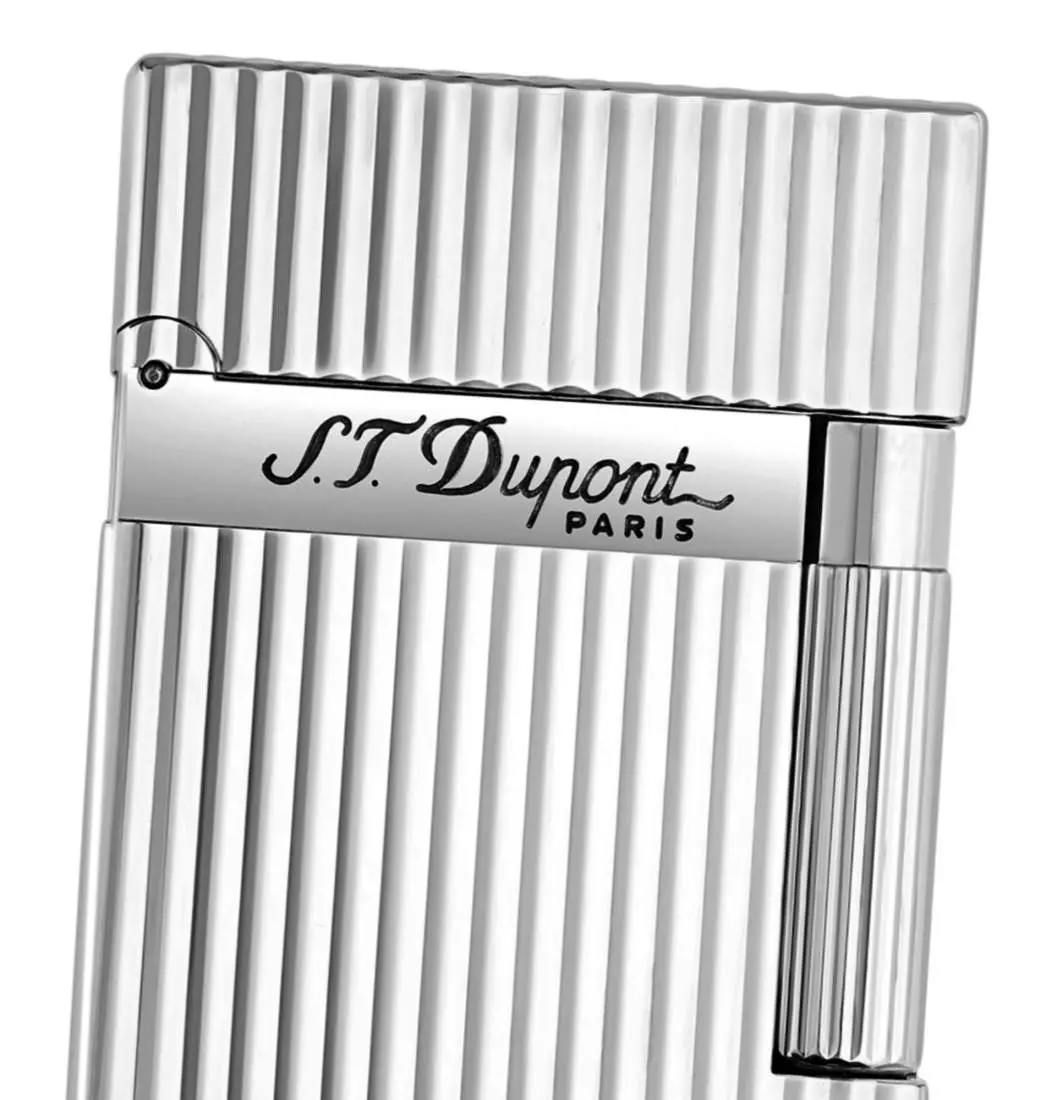 Produktbild: S.T. Dupont Ligne 2 silber guillochiert 16817 Logo